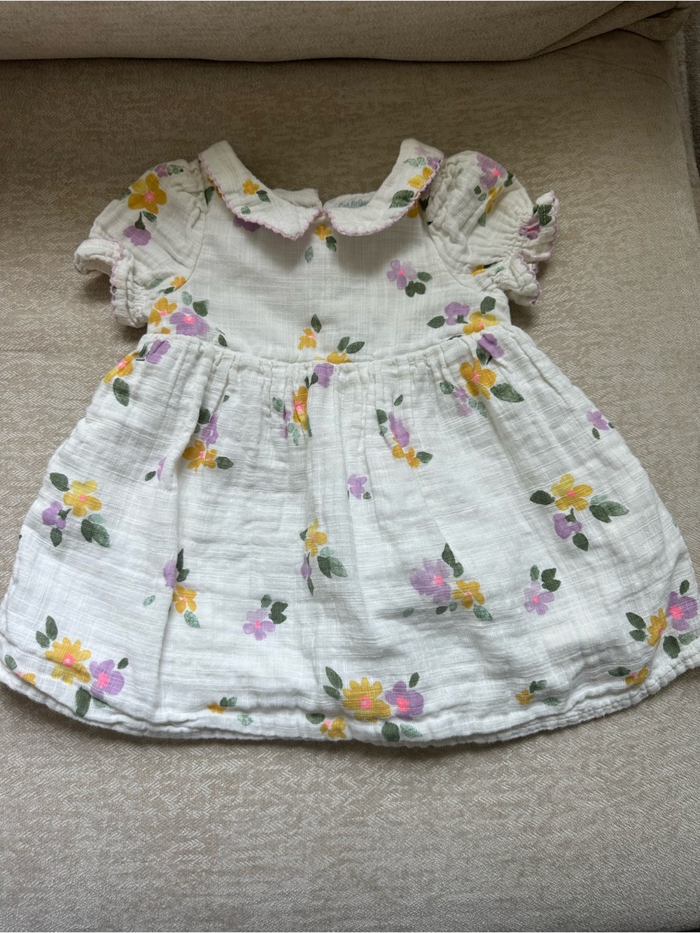 Cat & Jack White Floral-Print Baby Bloomers